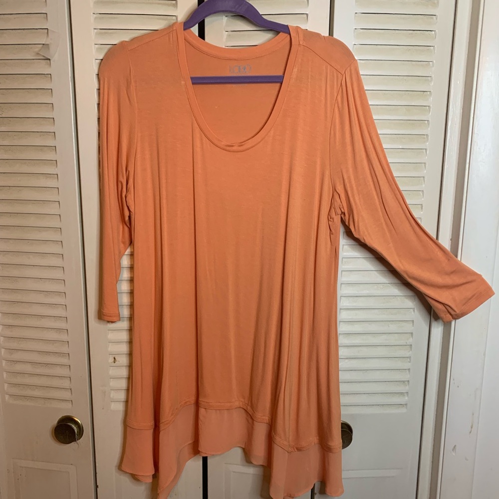 LOGO by Lori Goldstein Apricot Tunic